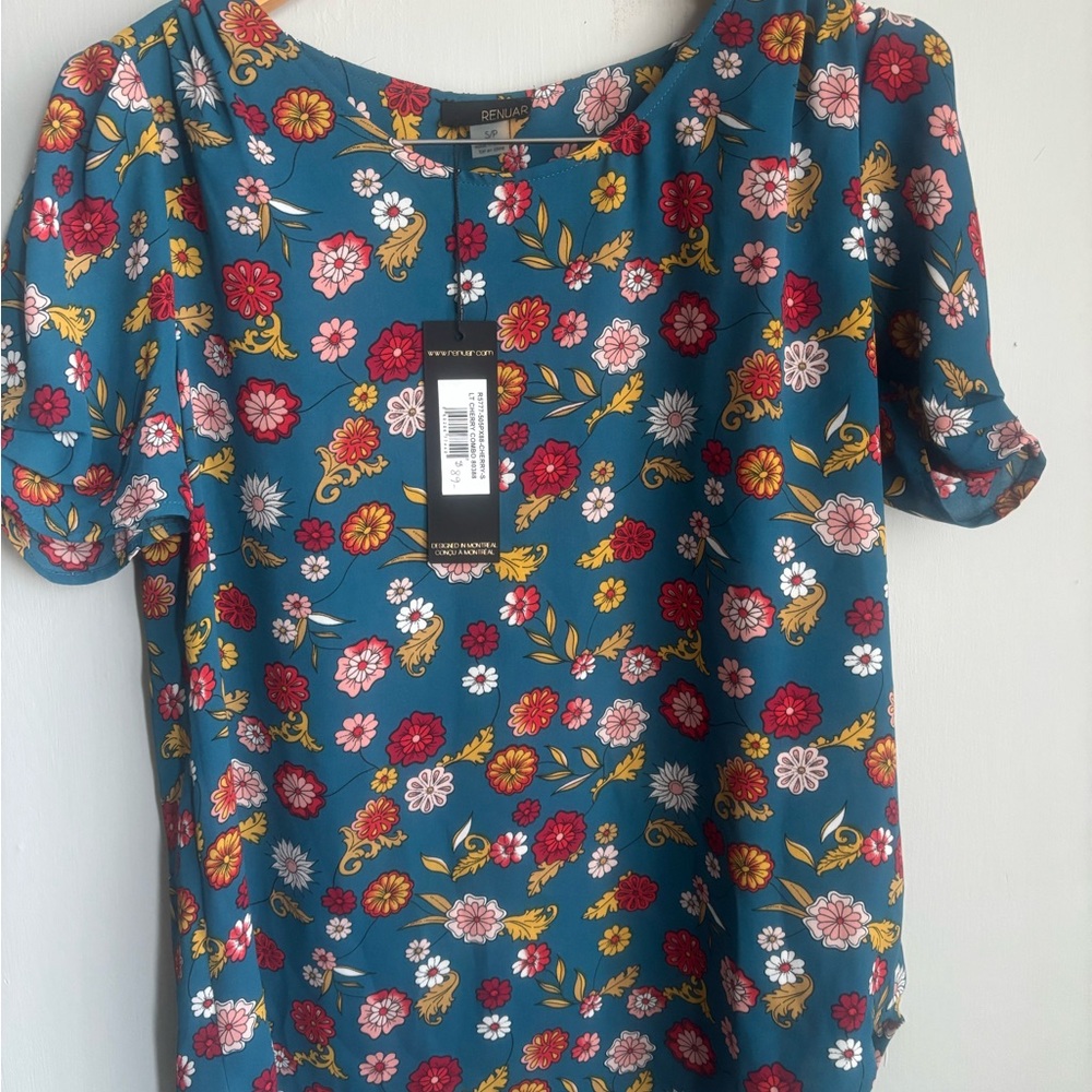Floral Blue Women's Top